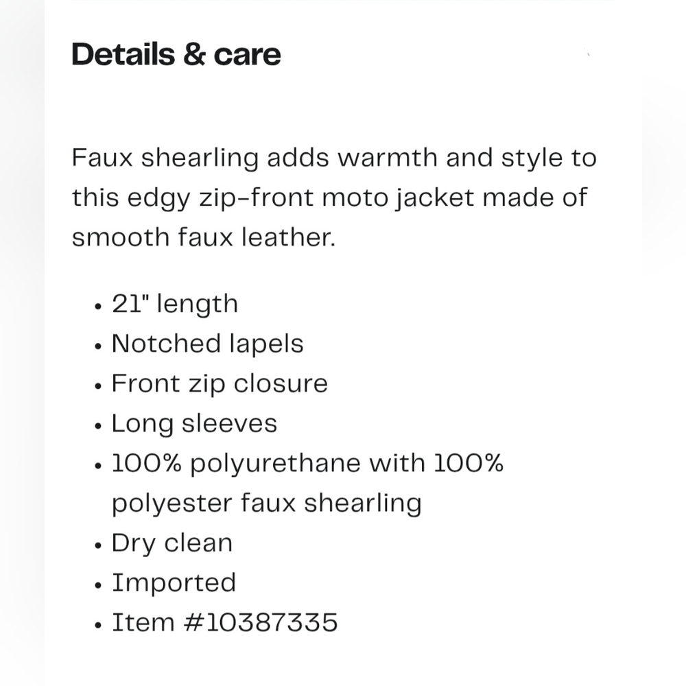 REBECCA MINKOFF Faux Shearling Moto Jacket. Sz S. MSRP $298 NWT - Picture 15 of 15